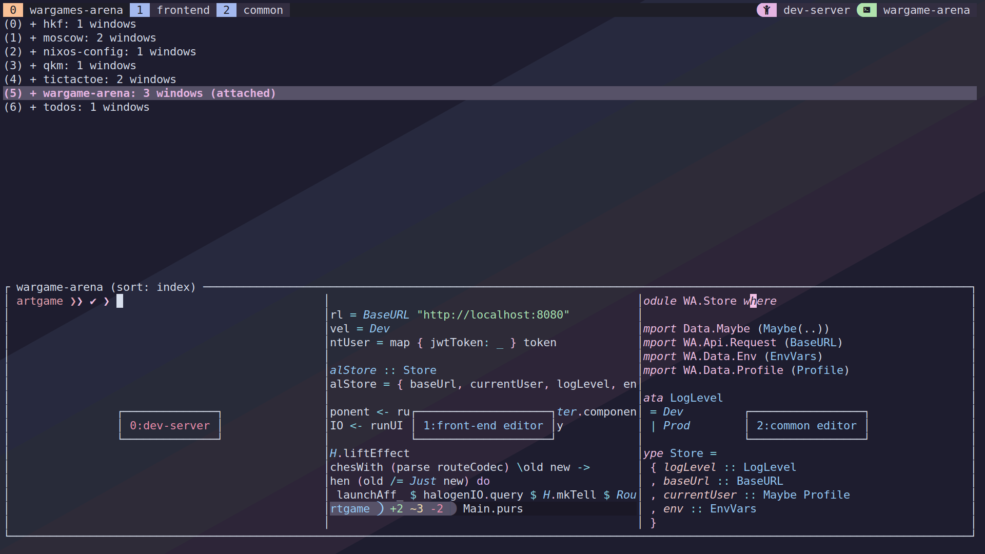 Tmux workspaces